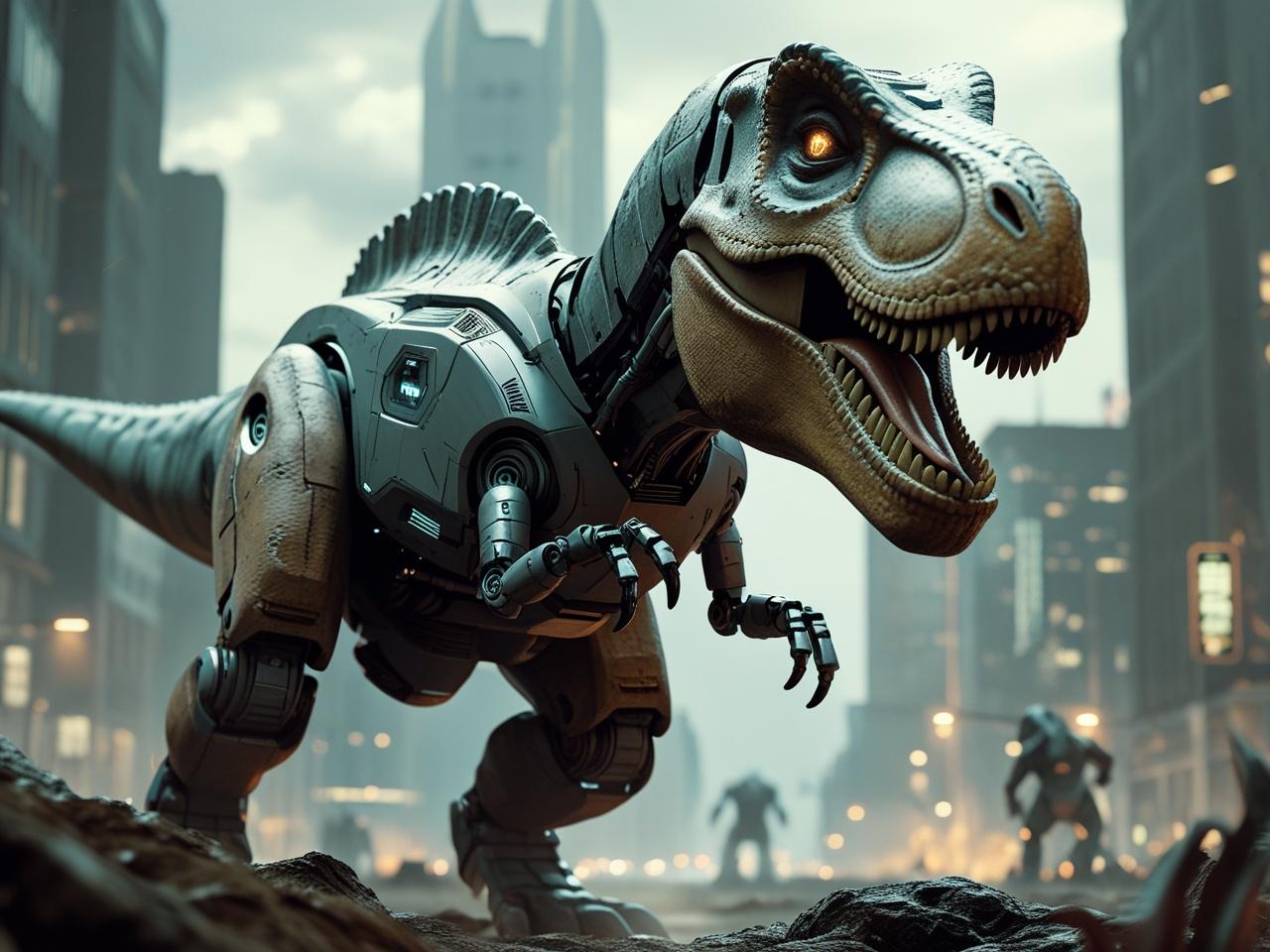 Robot Terminator T Rex