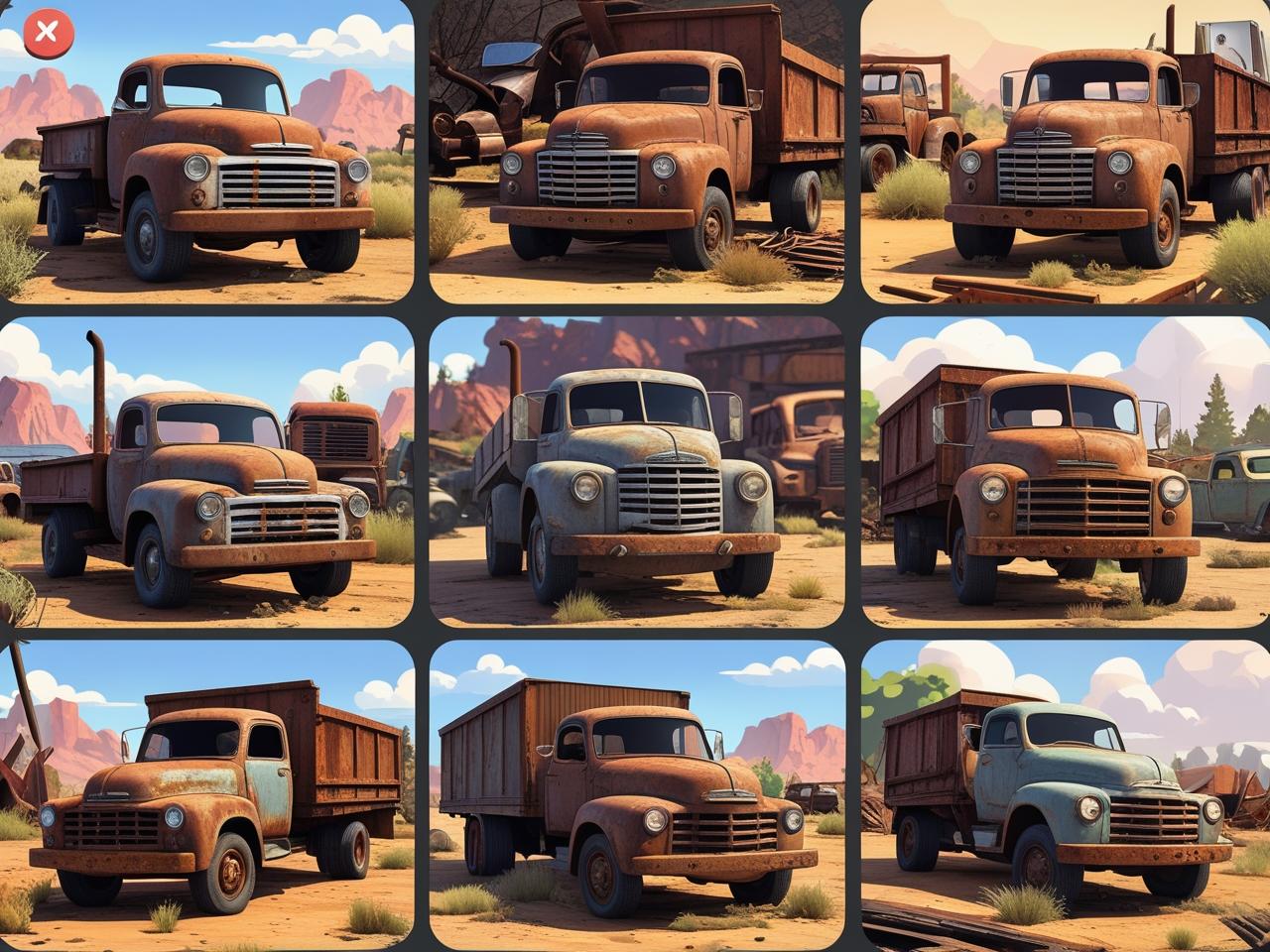 Old Rusted Trucks